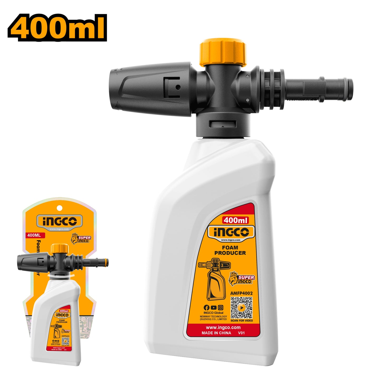 منتج رغوة 125x85x196 مم (400 مل) مناسب لبندقية الرش AMFP4002 ING-HT