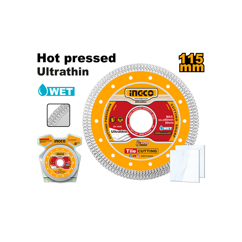 INGCO DISQUE DIAMANT ULTRA FIN 115MM CARRELAGE [DMD081151HT] – INGCO Maroc