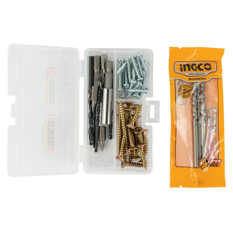 Perceuse-visseuse à percussion Brushless 20V 55Nm + 2 batteries + 47 accessoires INGCO – CIDLI20558 – INGCO Maroc – vue 3