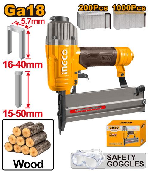 INGCO CLOUEUSE-AGRAFEUSE PNEUMATIQUE 2 EN 1 [ACN50401]