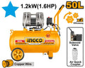 INGCO COMPRESSEUR SILENCIEUX 50L 1200W (1.6HP) [ACS112501] – INGCO Maroc