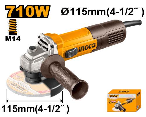 Meuleuse d'angle 115 mm 710 W INGCO – AG7118 – INGCO Maroc