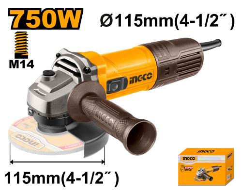 Meuleuse d'angle 115 mm 750 W INGCO – AG75028 – INGCO Maroc