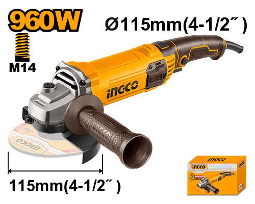 Meuleuse d'angle 115 mm 960 W INGCO – AG9608 – INGCO Maroc