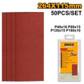 INGCO JEU DE 50 FEUILLES ABRASIVES 264x115MM NR [AKFS2641151] – INGCO Maroc