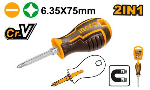 INGCO JEU DE TOURNEVIS 2EN1 PH2+SL6 [AKISD0202]
