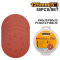 INGCO JEU DE 50 FEUILLES ABRASIVES PONCEUSE ORBITALE 125MM [AKRS1250511] – INGCO Maroc