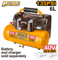 INGCO COMPRESSEUR SANS FIL 20V 6L BATTERIE ET CHARGEUR NON INCLUS [CACLI2003] – INGCO Maroc