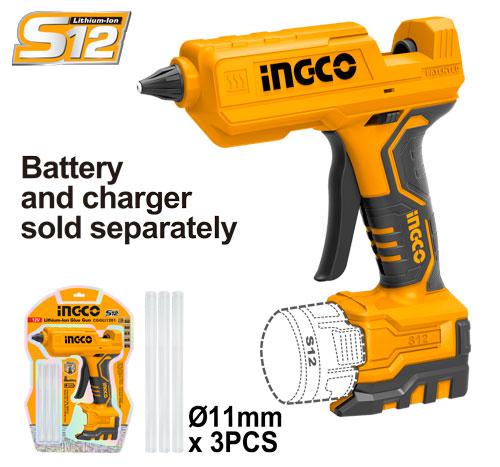 INGCO PISTOLET A COLLE 12V BATTERIE CHARGEUR NON INCLUS [CGGLI1201]