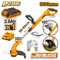 INGCO PACK DEBROUSSAILLEUSE 20V+BATTERIE+CHARGEUR [CGTLI20301] – INGCO Maroc