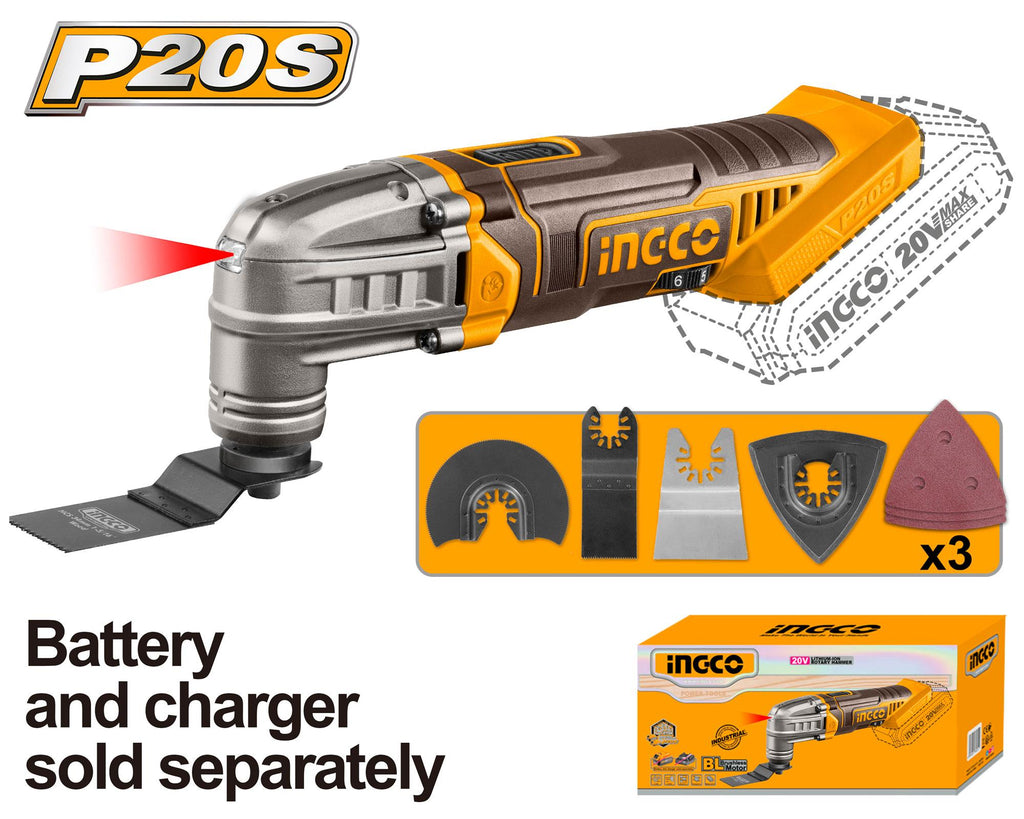 INGCO OUTIL MULTIFONCTIONS 20V (SANS BATTERIE/SANS CHARGEUR) [CMLI2022] – INGCO Maroc