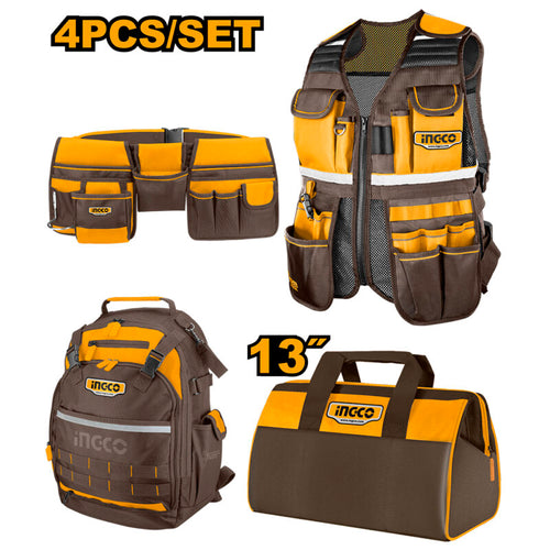 INGCO PACK SACS ET PORTE OUTILS 4PCS [COS230908]