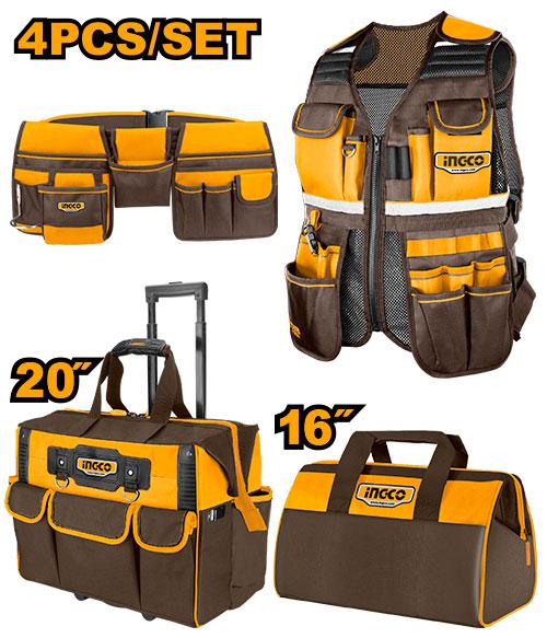 INGCO PACK GILET, SAC AMOVIBLE ET PORTE-OUTILS [COS230910] – INGCO Maroc