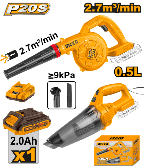 P20S/20V 2PCS Combo Kit avec souffleur sans fil Lithium-Ion COSLI240998 ING-CT