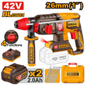 Marteau perforateur Brushless 42V 26 mm + 2 batteries 2Ah INGCO – CRHLI422682 – INGCO Maroc