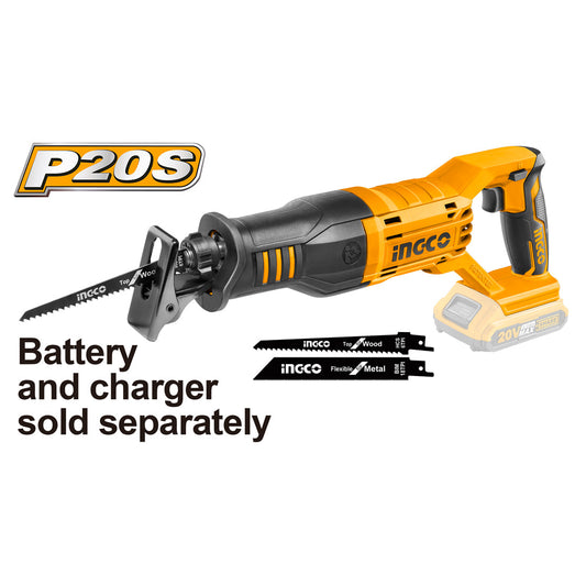 INGCO SCIE SABRE 20V +1BATTERIE/CHARGEUR+2LAMES [CRSLI1151]