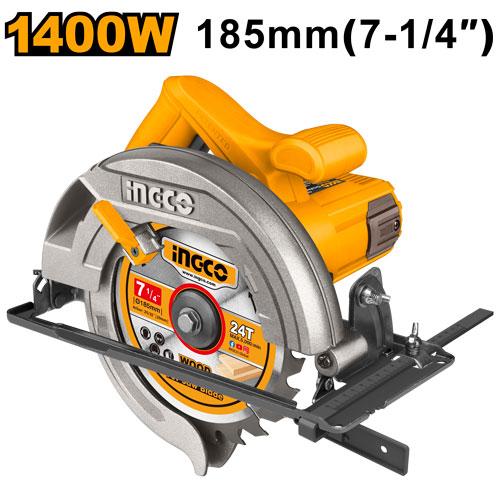 INGCO SCIE CIRCULAIRE 185MM 1400W + 1 LAME SS [CS18538] – INGCO Maroc