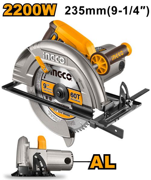 INGCO SCIE CIRCULAIRE 235MM 2200W + 1 LAME [CS2358] – INGCO Maroc