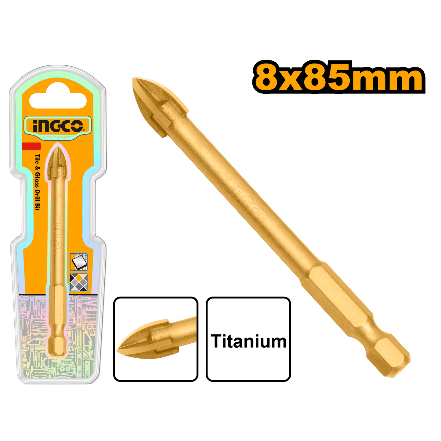 INGCO Foret Pour Carrelage Et Verre 8*85Mm [DBG1130808]