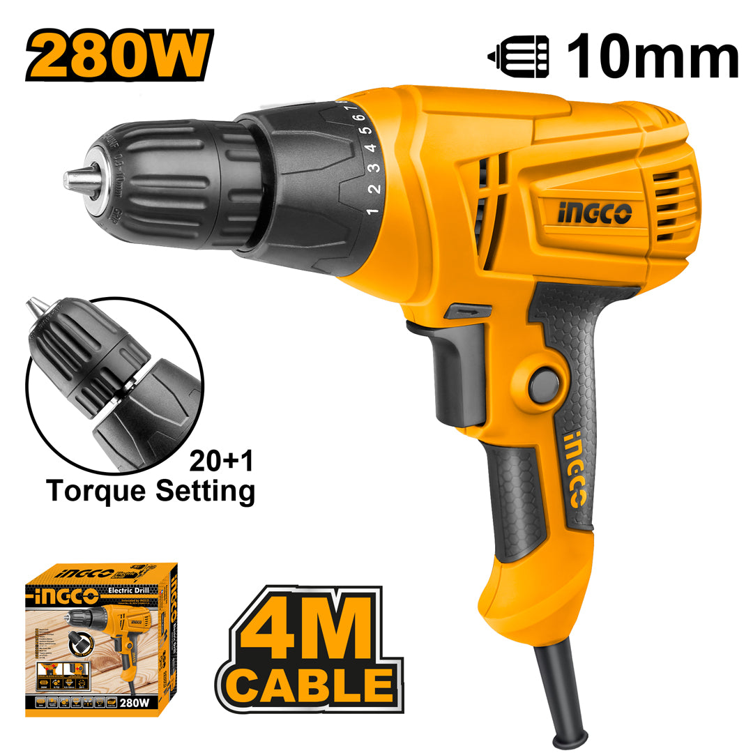 INGCO PERCEUSE ELECTRIQUE 280W 10MM [ED2808] – INGCO Maroc