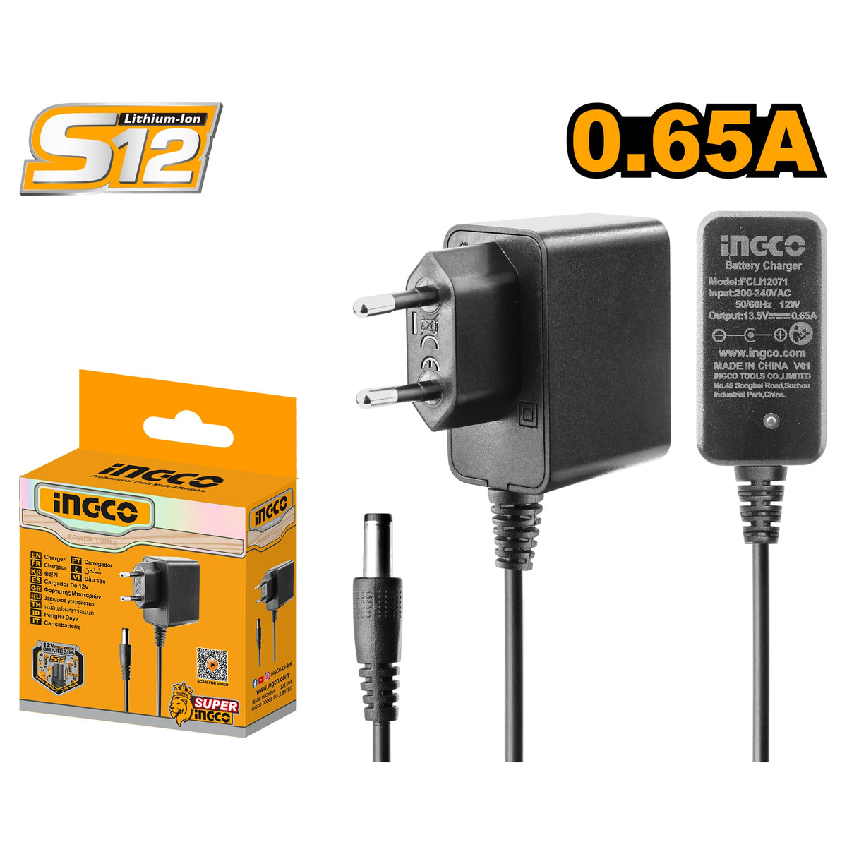 INGCO CHARGEUR DE BATTERIE 12V S12 [FCLI12071] – INGCO Maroc