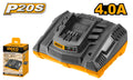 INGCO CHARGEUR A BATTERIE 20V 4,0A RAPIDE [FCLI2003] – INGCO Maroc