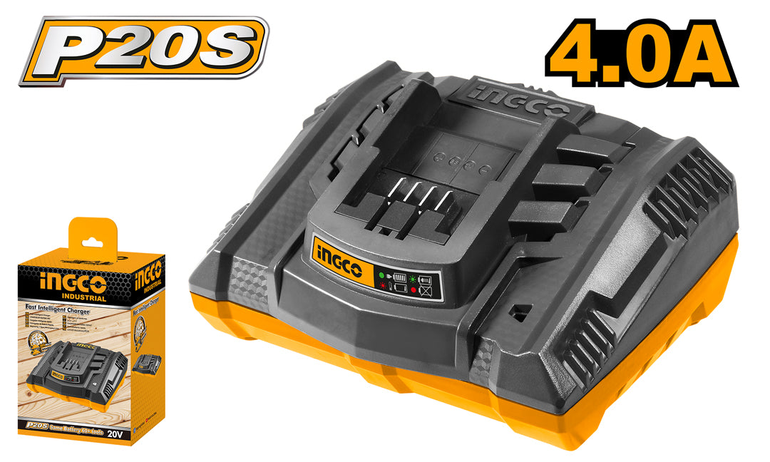 INGCO CHARGEUR A BATTERIE 20V 4,0A RAPIDE [FCLI2003] – INGCO Maroc