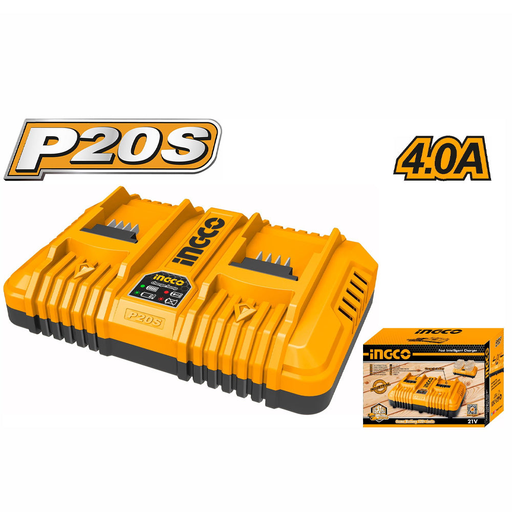 INGCO CHARGEUR DOUBLE BATTERIE 4Ah [FCLI2034] – INGCO Maroc