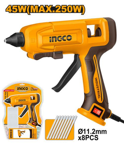 INGCO PISTOLET A COLLE 250W + 8 BATONS COLLE [GG408]