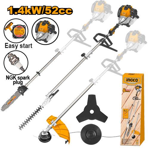 INGCO TAILLE-HAIE MULTIFONCTION À ESSENCE 4 EN 1 [GMT55231]