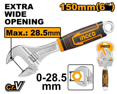 INGCO CLE A MOLETTE A POIGNEE SOUPLE 150MM [HADW131068]