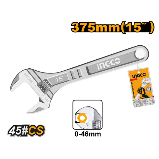 INGCO CLE A MOLETTE 375MM 0-46MM [HADW131152]