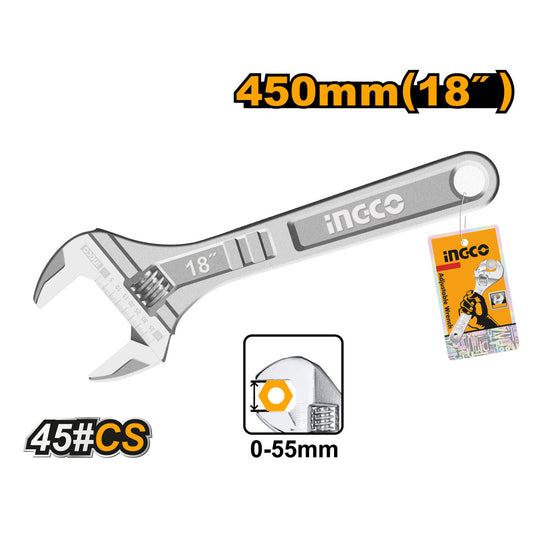 INGCO CLE A MOLETTE 450MM 0-55MM [HADW131182]