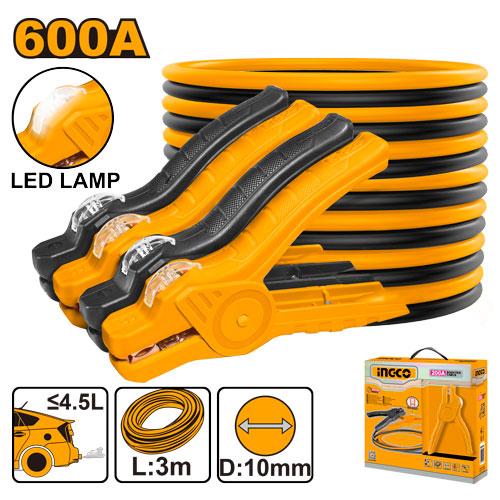 INGCO CABLE DE DEMARRAGE 600A AVEC TEMOIN LED [HBTCP6008L]