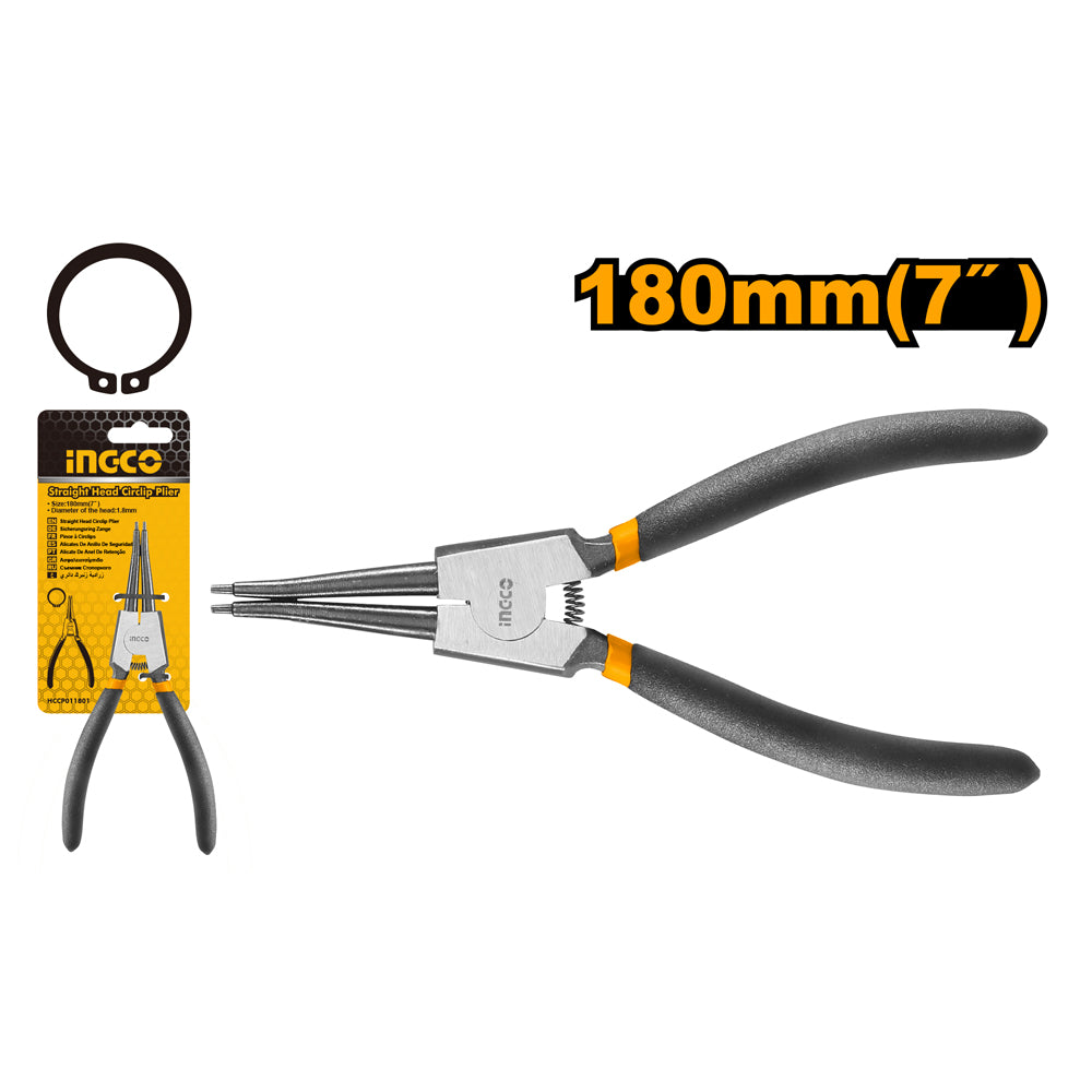 INGCO PINCE CIRCLIPS EXTERIEUR A TETE DROITE 180MM [HCCP011801] – INGCO Maroc
