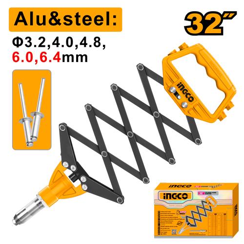 INGCO PINCE A RIVET ACCORDEON 3.2MM,4MM,4.8MM [HFOR321]