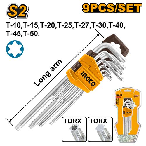INGCO CLESTORX SET DE 9 PIECES T10-T50 [HHK13091]