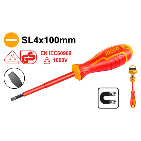 INGCO TOURNEVIS ISOLE SL4.0Ã—100 [HISD814100]