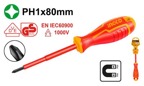 INGCO TOURNEVIS ISOLE PH1 x 80 [HISD81PH180] – INGCO Maroc