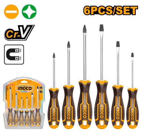 INGCO SET DE 6 TOURNEVIS [HKSD0628]