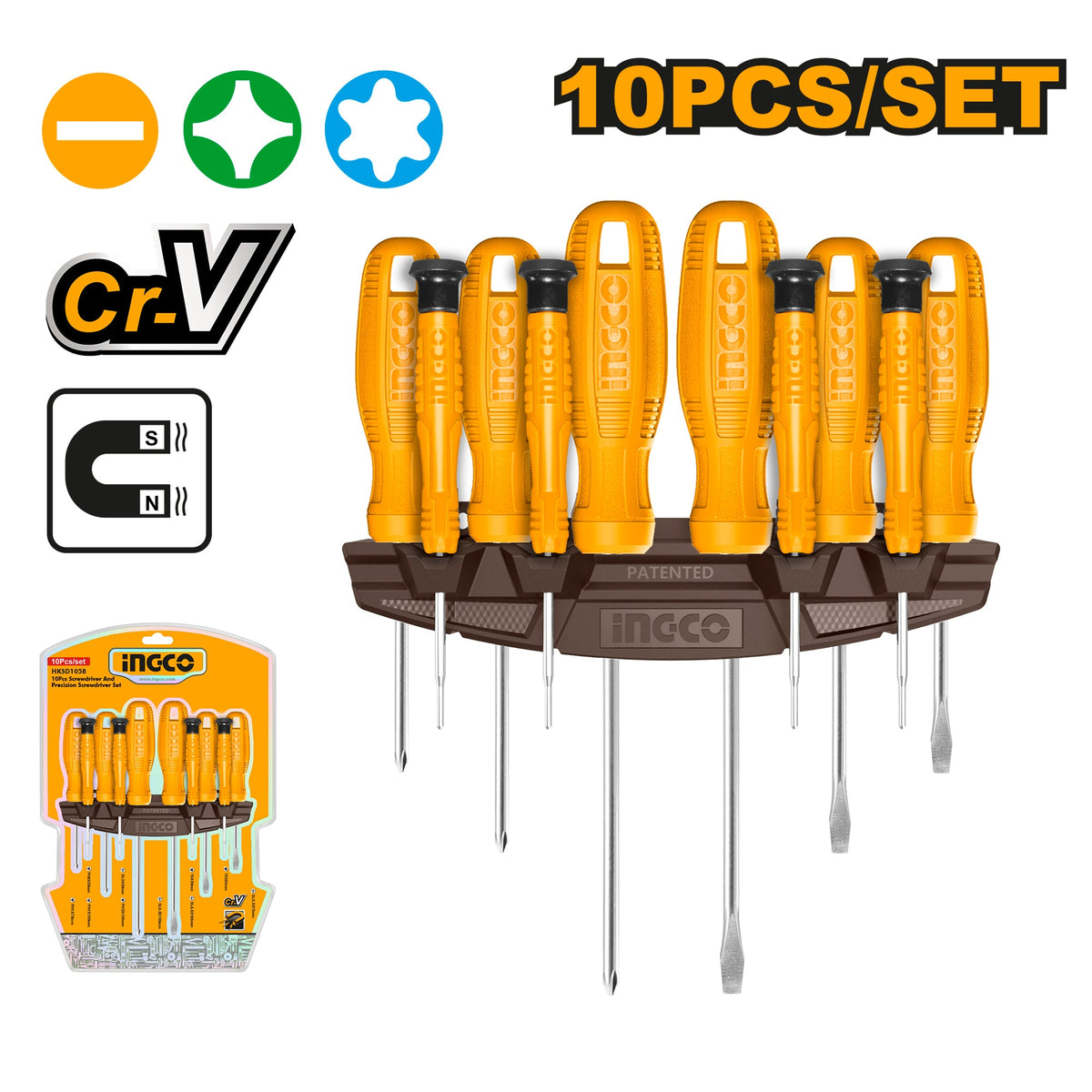 INGCO JEU DE 10 TOURNEVIS ET TOURNEVIS DE PRECISION [HKSD1058] – INGCO Maroc