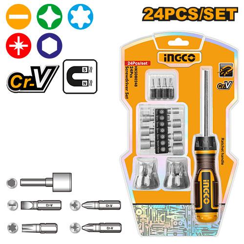 INGCO COFFRET TOURNEVIS 24 EMBOUTS [HKSDB0248] – INGCO Maroc