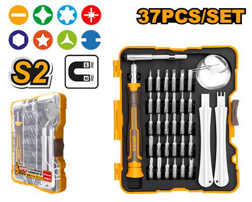 Jeu de tournevis de précision 37 pièces INGCO – HKSDB0378 – INGCO Maroc