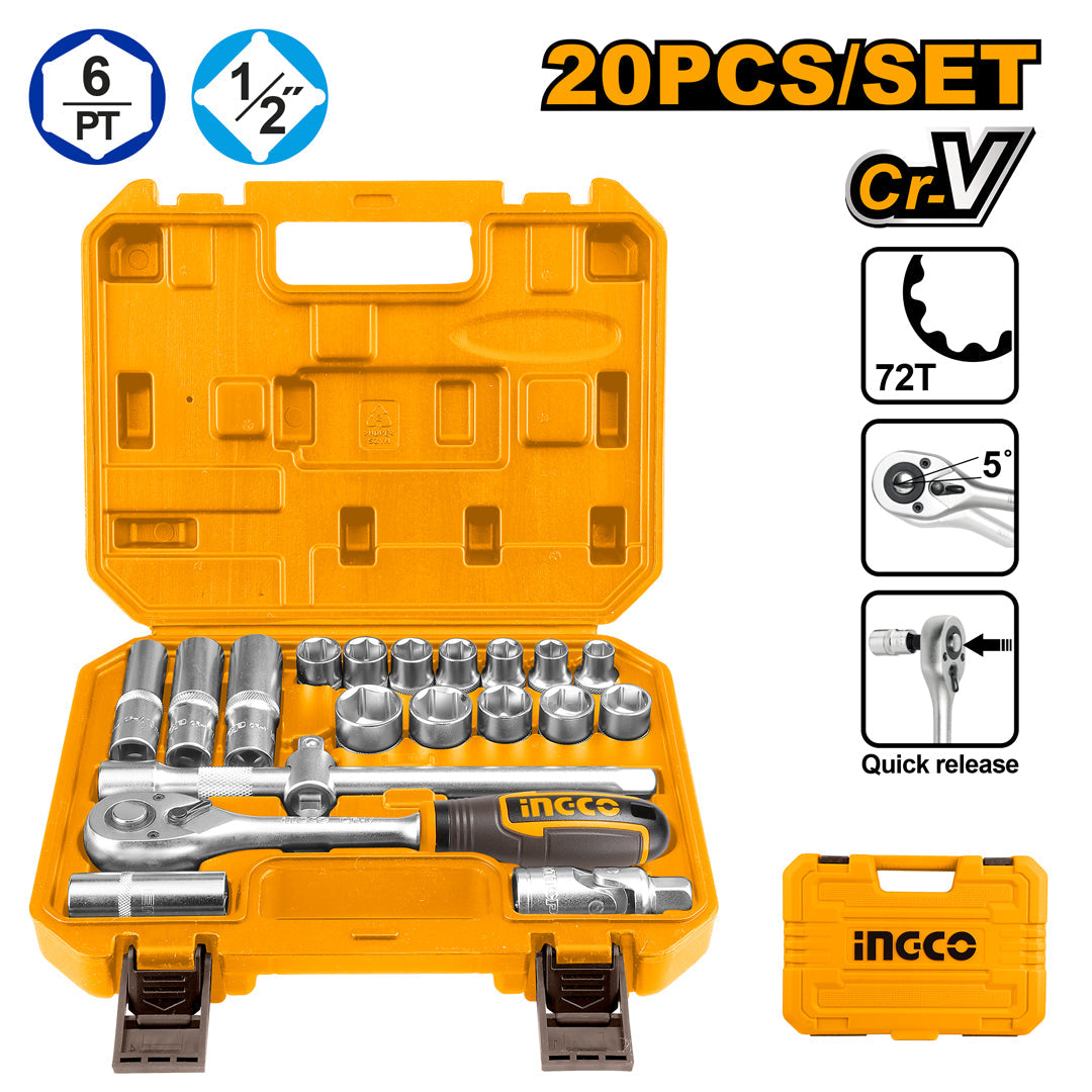 INGCO SET DE DOUILLES 1/2 12PCS [HKTS12201]