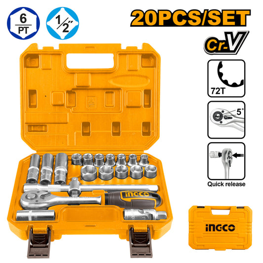 INGCO SET DE DOUILLES 1/2 12PCS [HKTS12201]