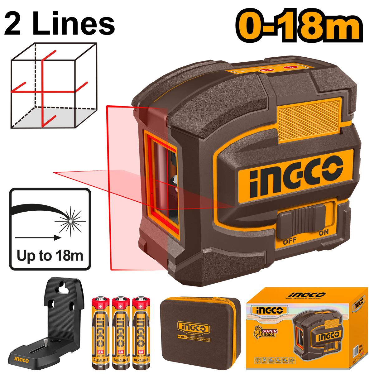 INGCO NIVEAU LASER AUTONIVELANT 15M [HLL156503] – INGCO Maroc