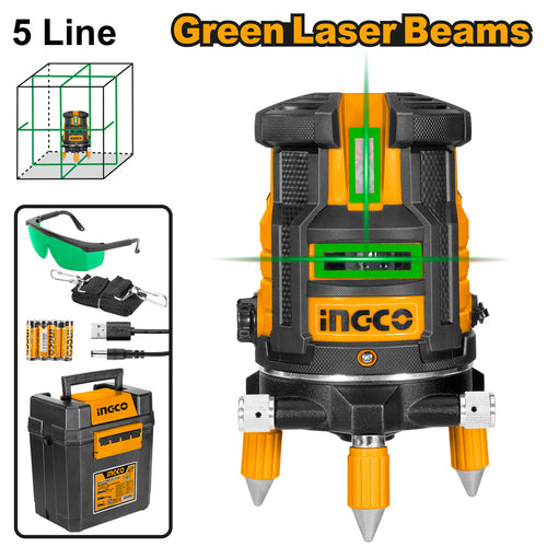 INGCO NIVEAU LASER 5 LIGNES VERT 30M [HLL305205]