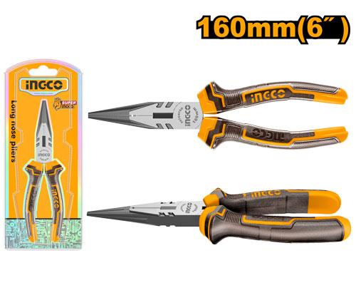 INGCO PINCE A BEC LONG 160MM SS [HLNP08168]