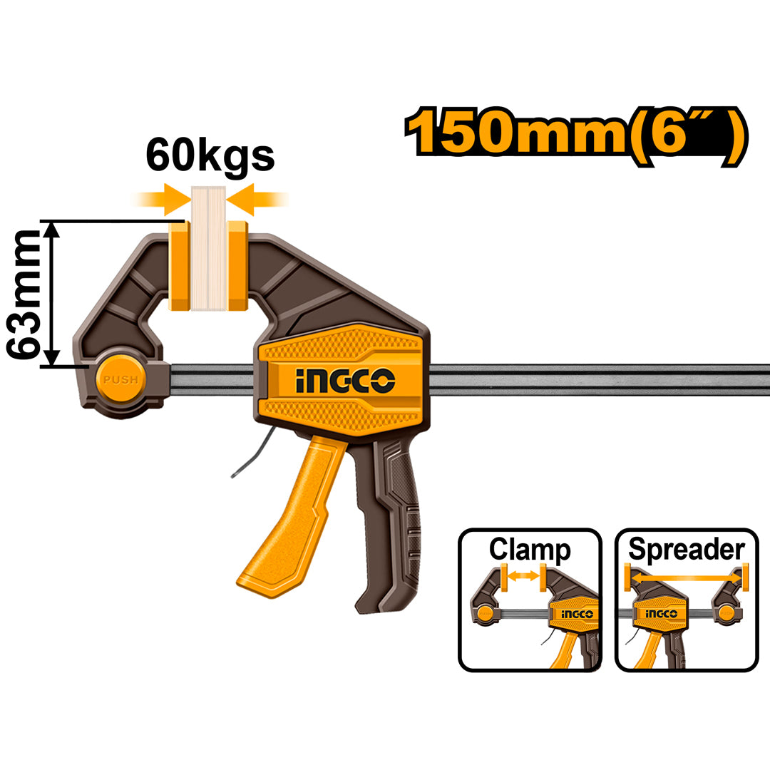 INGCO SERRE-JOINT RAPIDE UNE MAIN 63X150MM [HQBC01601] – INGCO Maroc
