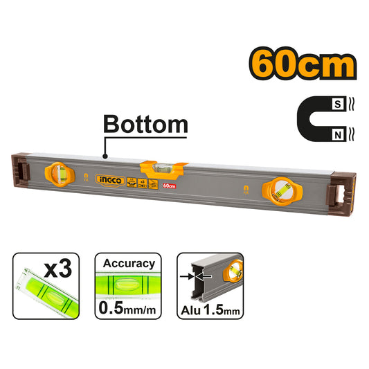 INGCO NIVEAU A BULLE MAGNETIQUE 60CM [HSL38060M]